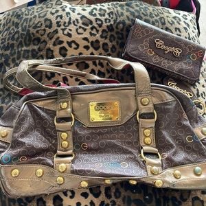 Matching coogi purse, wallet, and keychain